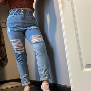 Denim mom jeans size small 25 light blue